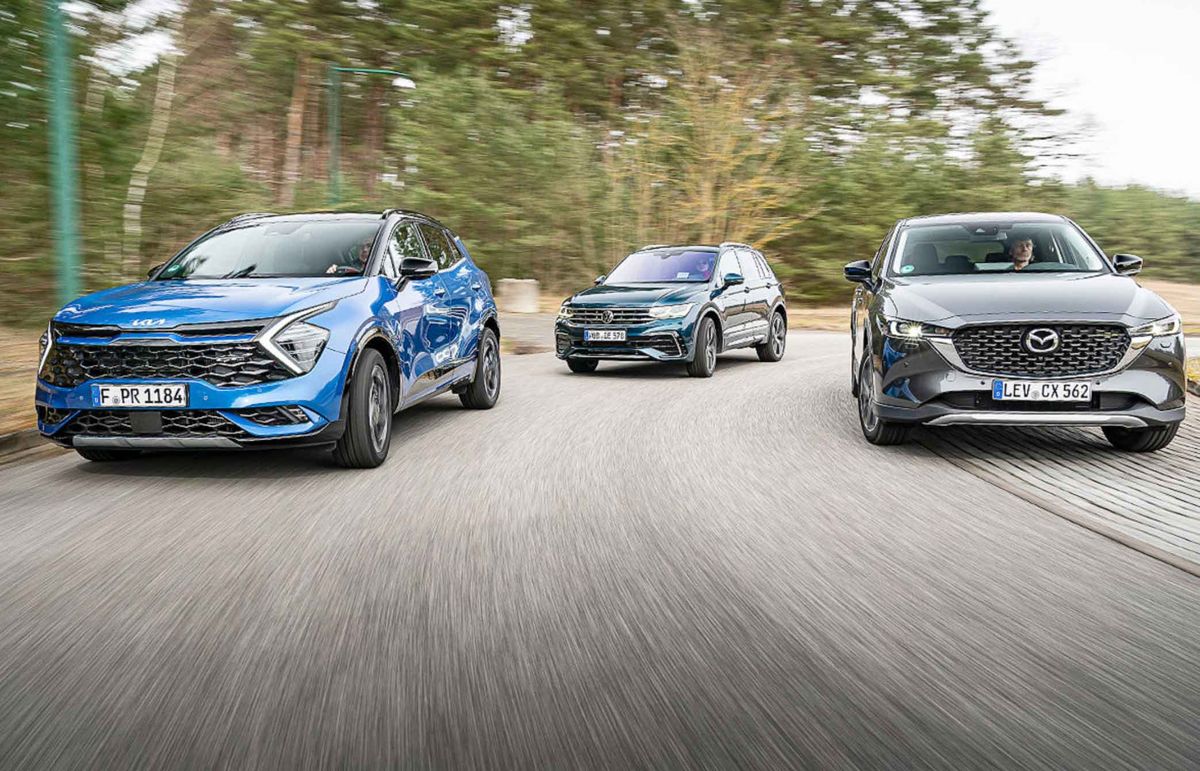Comparativa Volkswagen Tiguan vs Mazda CX5 y Kia Sportage Auto Bild