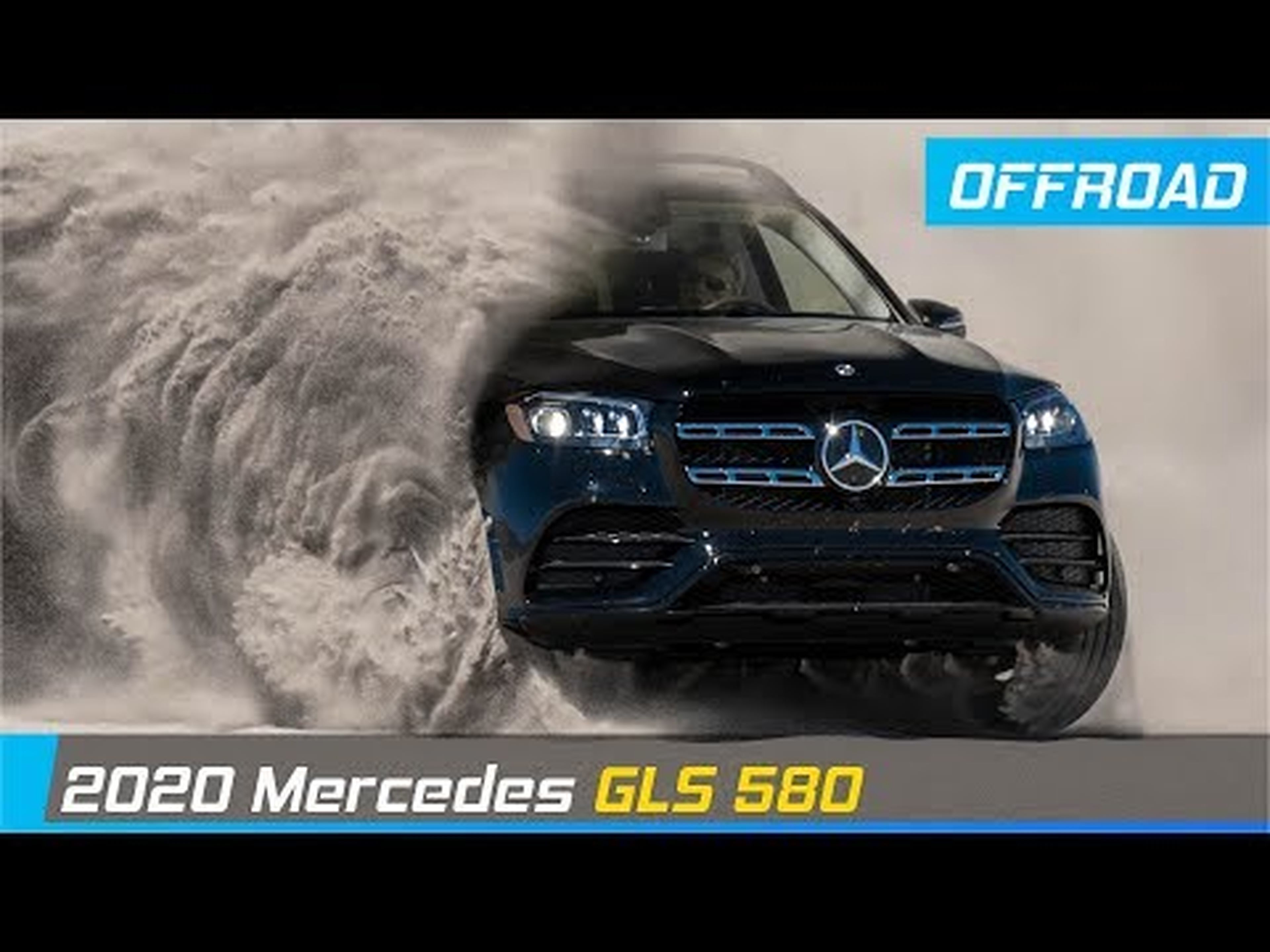 2020 Mercedes GLS Offroad in sand with E-ACTIVE BODY CONTROL