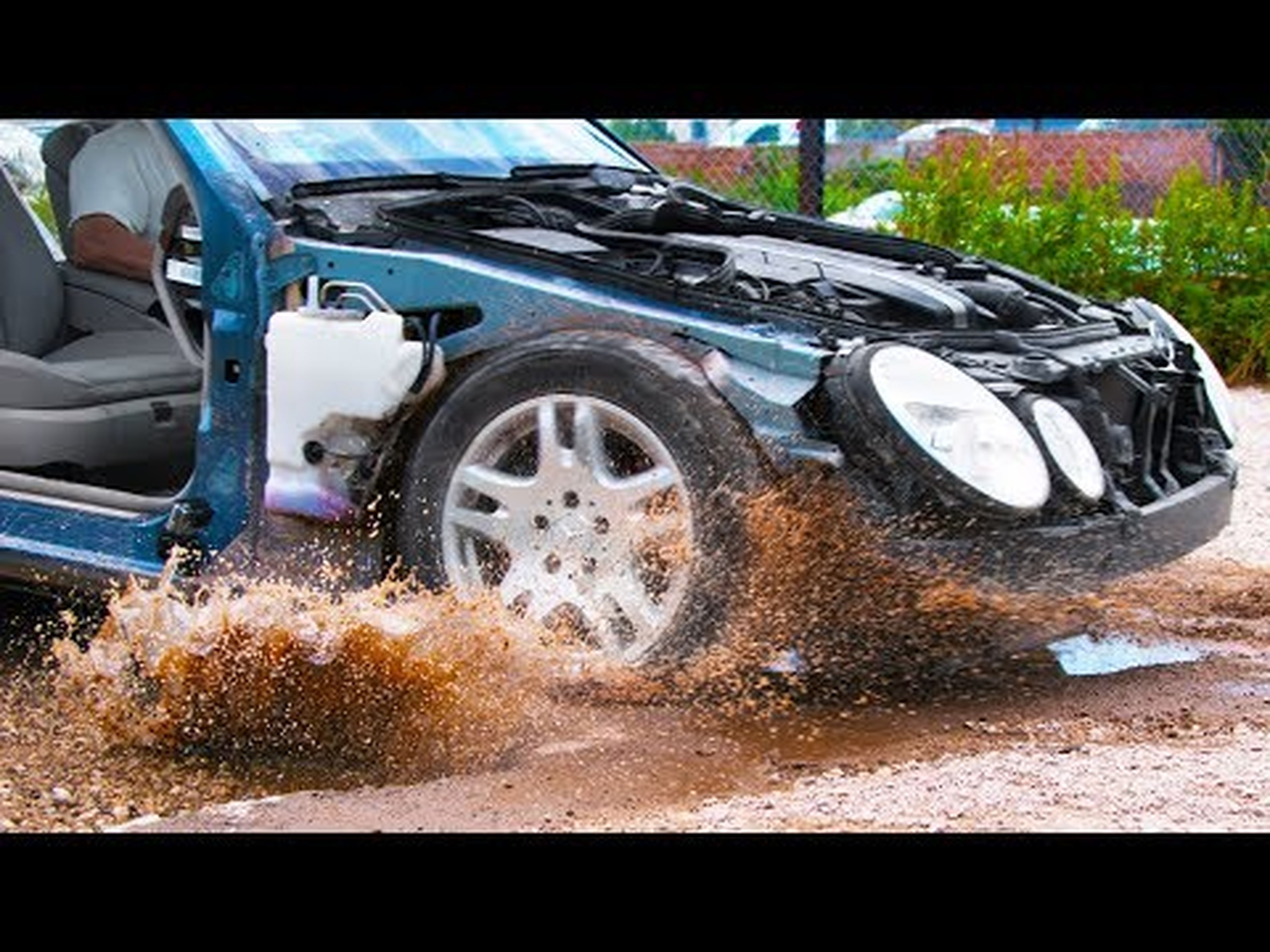 Driving Through Potholes in 4K Slow Motion - See Through Car ( E.1 P.1 )