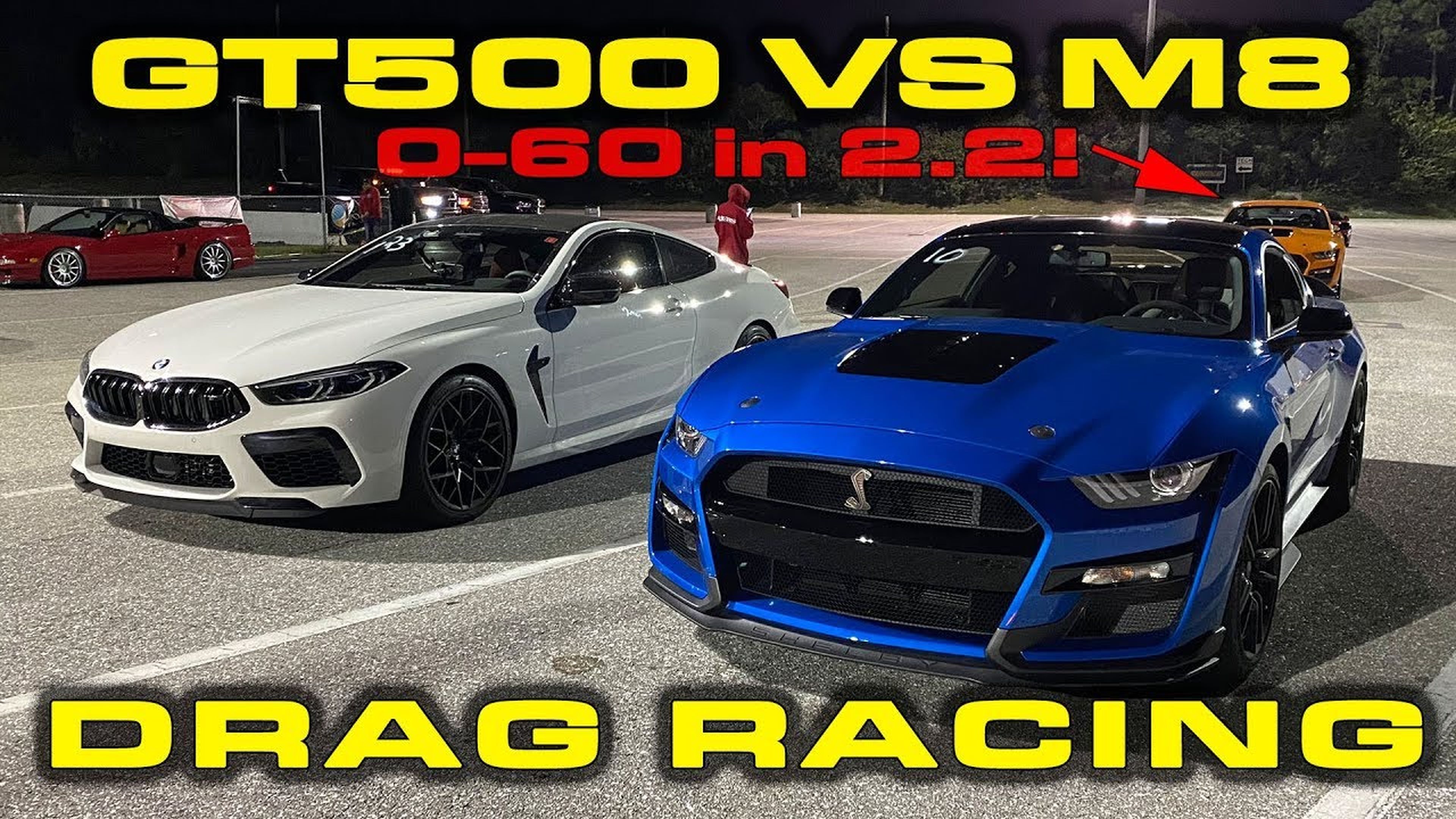 GT500 vs M8 * Ford Mustang Shelby GT500 vs BMW M8 Drag Racing 1/4 Mile * PLUS NEW GT500 Record