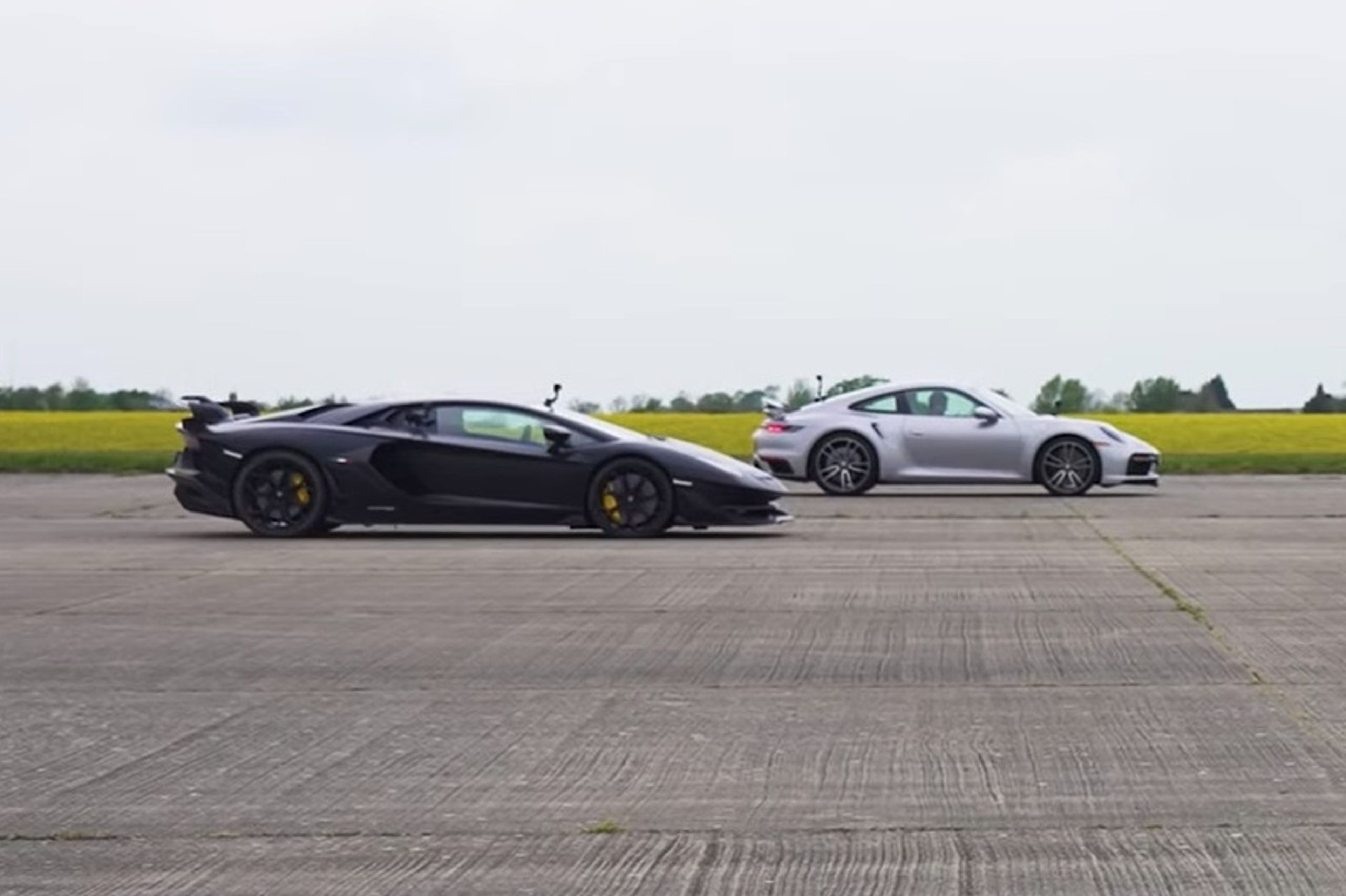 Lamborghini Aventador SVJ contra McLaren 720S y Porsche 911 Turbo S