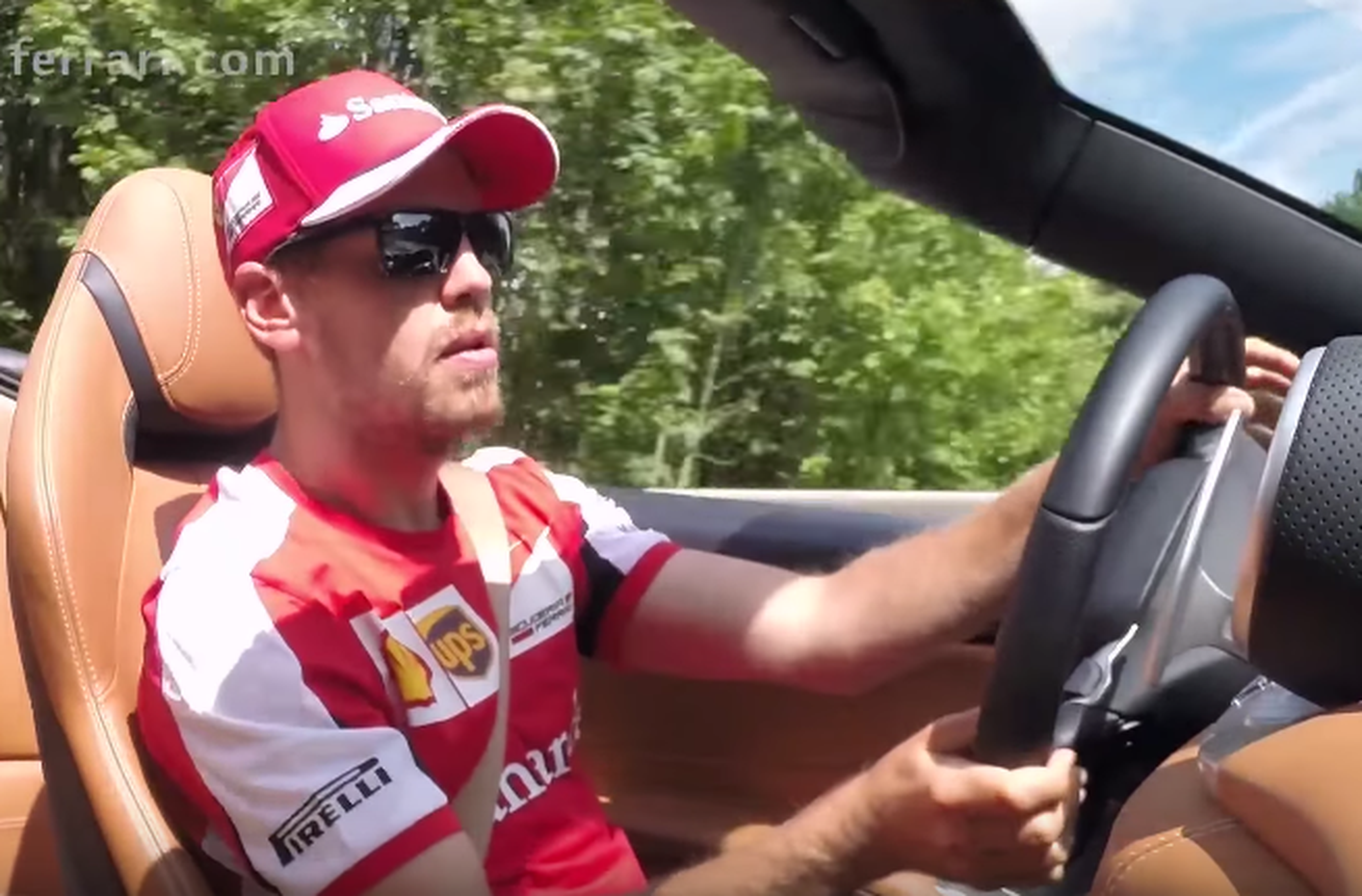 Sebastian Vettel al volante del California T