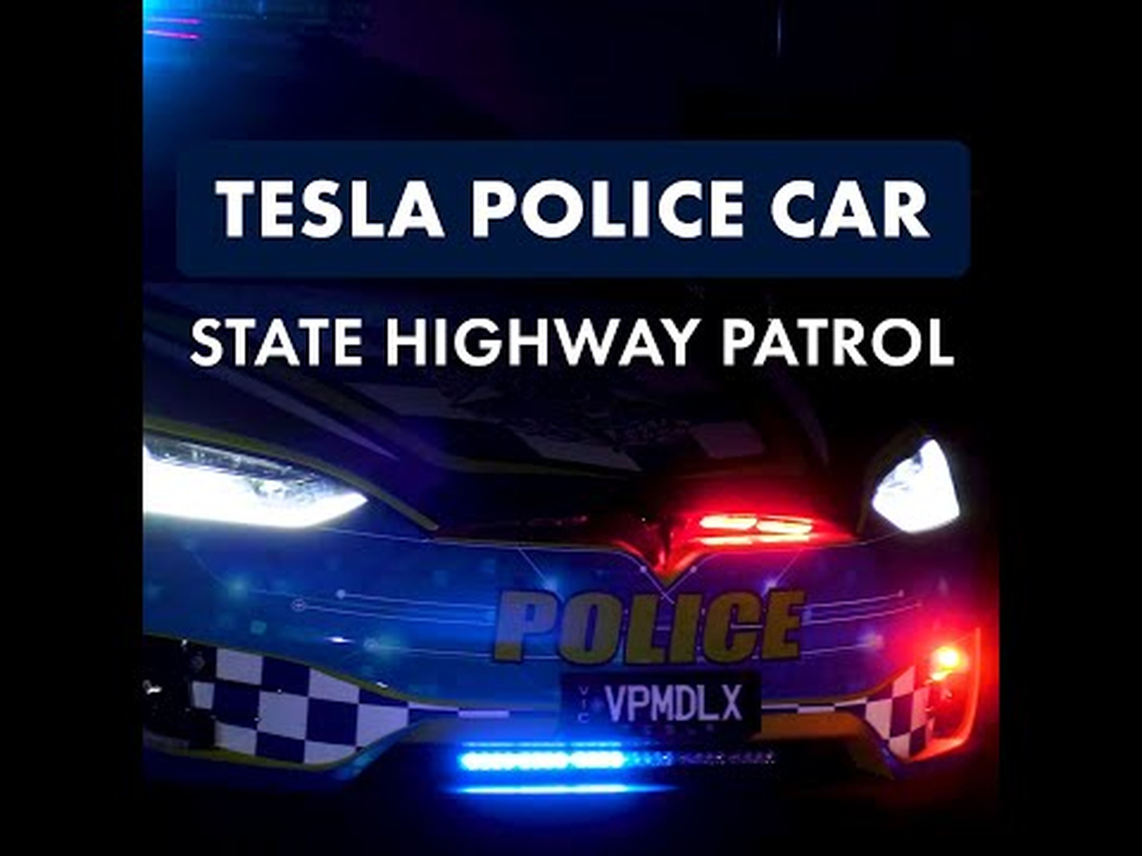 Tesla Police Car -- State Highway Patrol