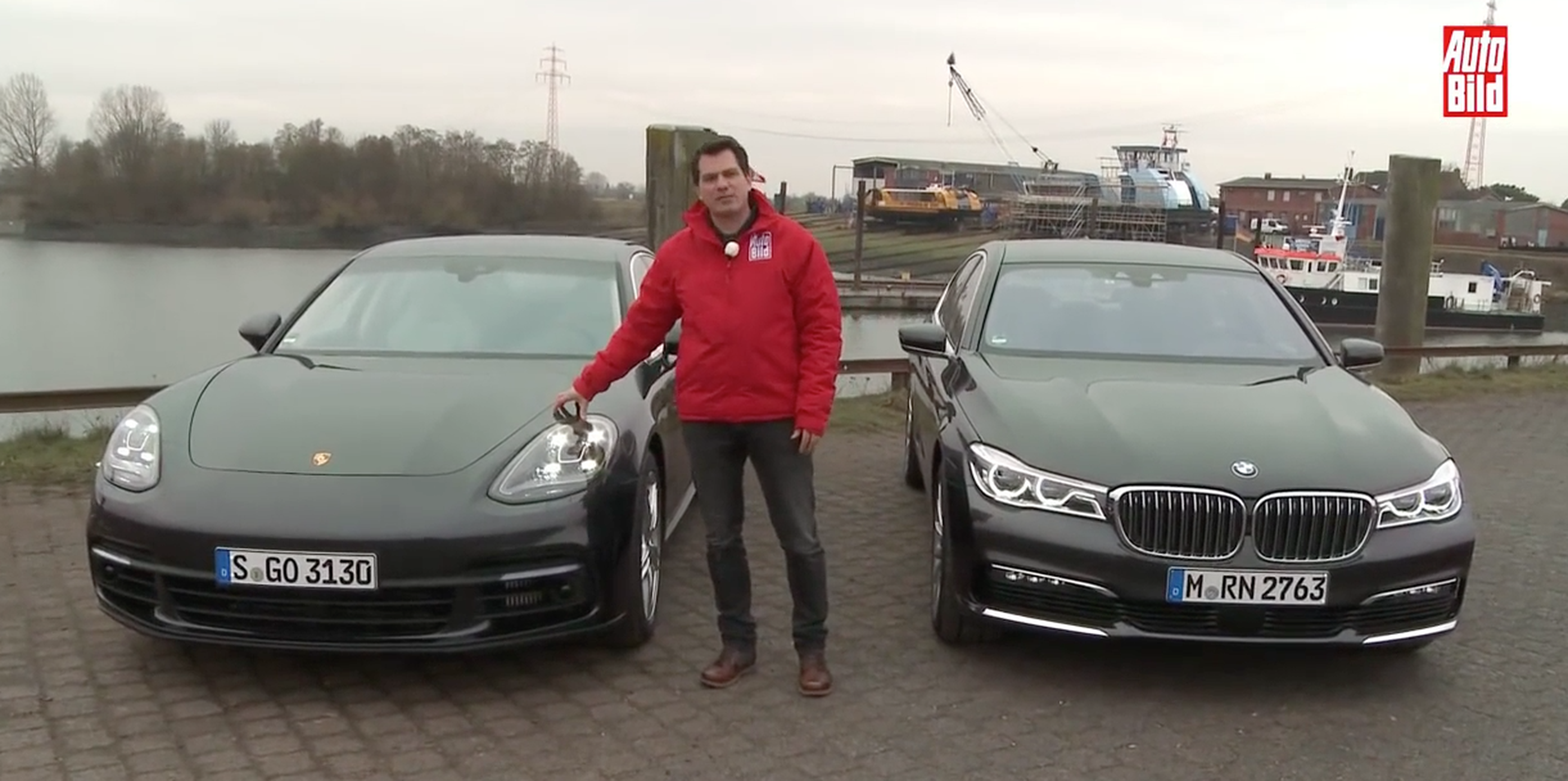 VÍDEO: El BMW Serie 7 y el Porsche Panamera 4S se ven las caras