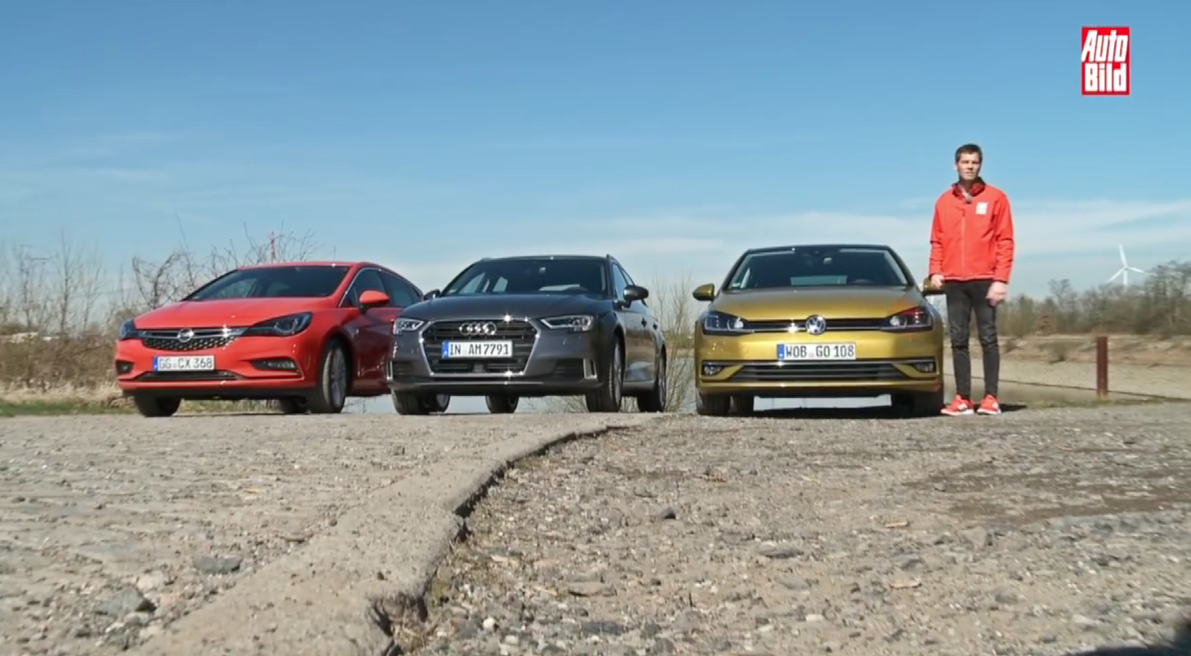 Vídeo Comparativa: VW Golf vs Audi A3 vs Opel Astra