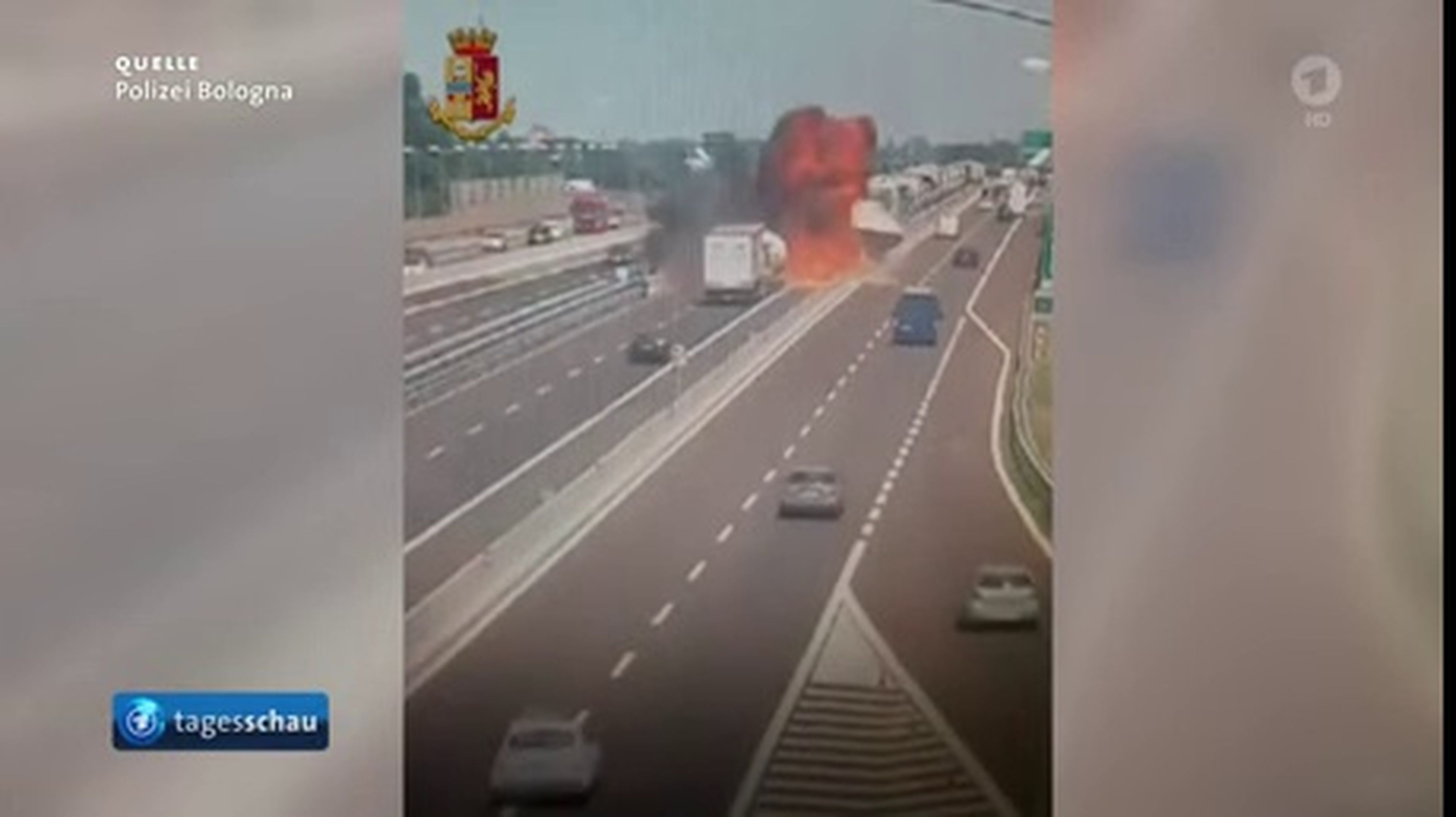 VÍDEO: Espeluznante explosión de un camión en Italia