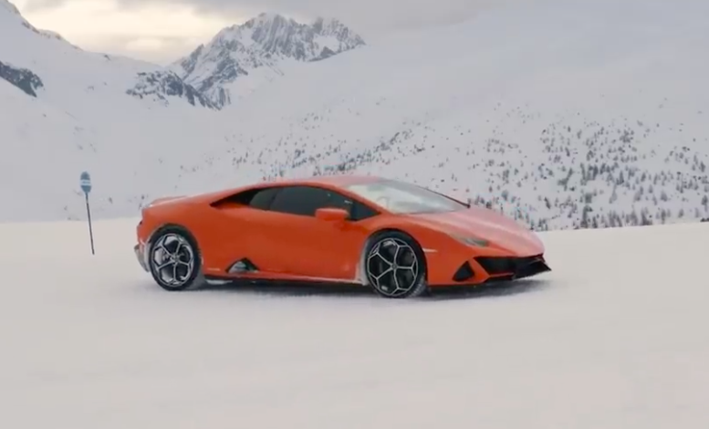 VÍDEO: ¿Un Lamborghini Huracán EVO en nieve? No hay cosa más divertida --  