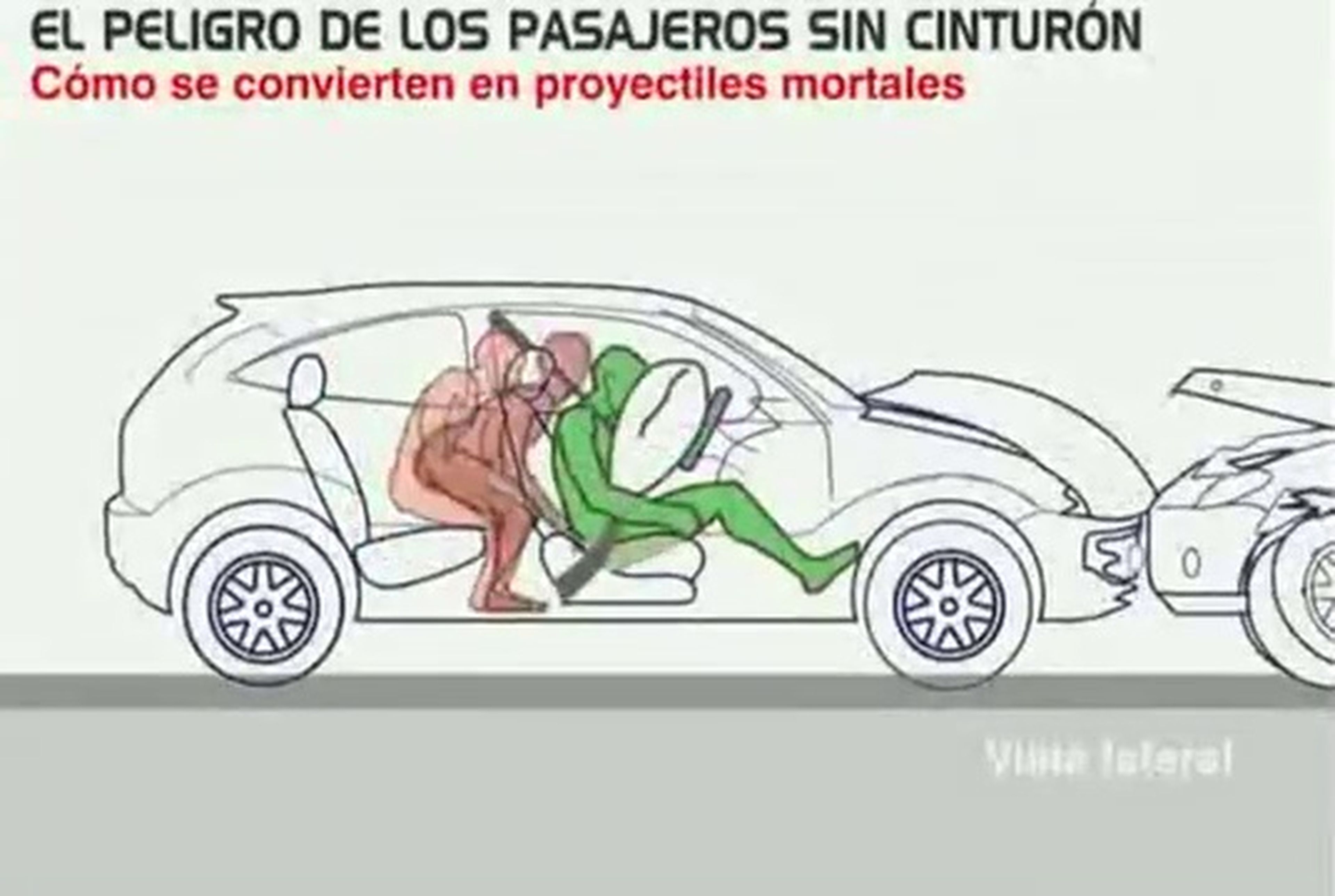 VÍDEO: Si vas de pasajero y no llevas el cinturón de seguridad puedes convertirte en un proyectil