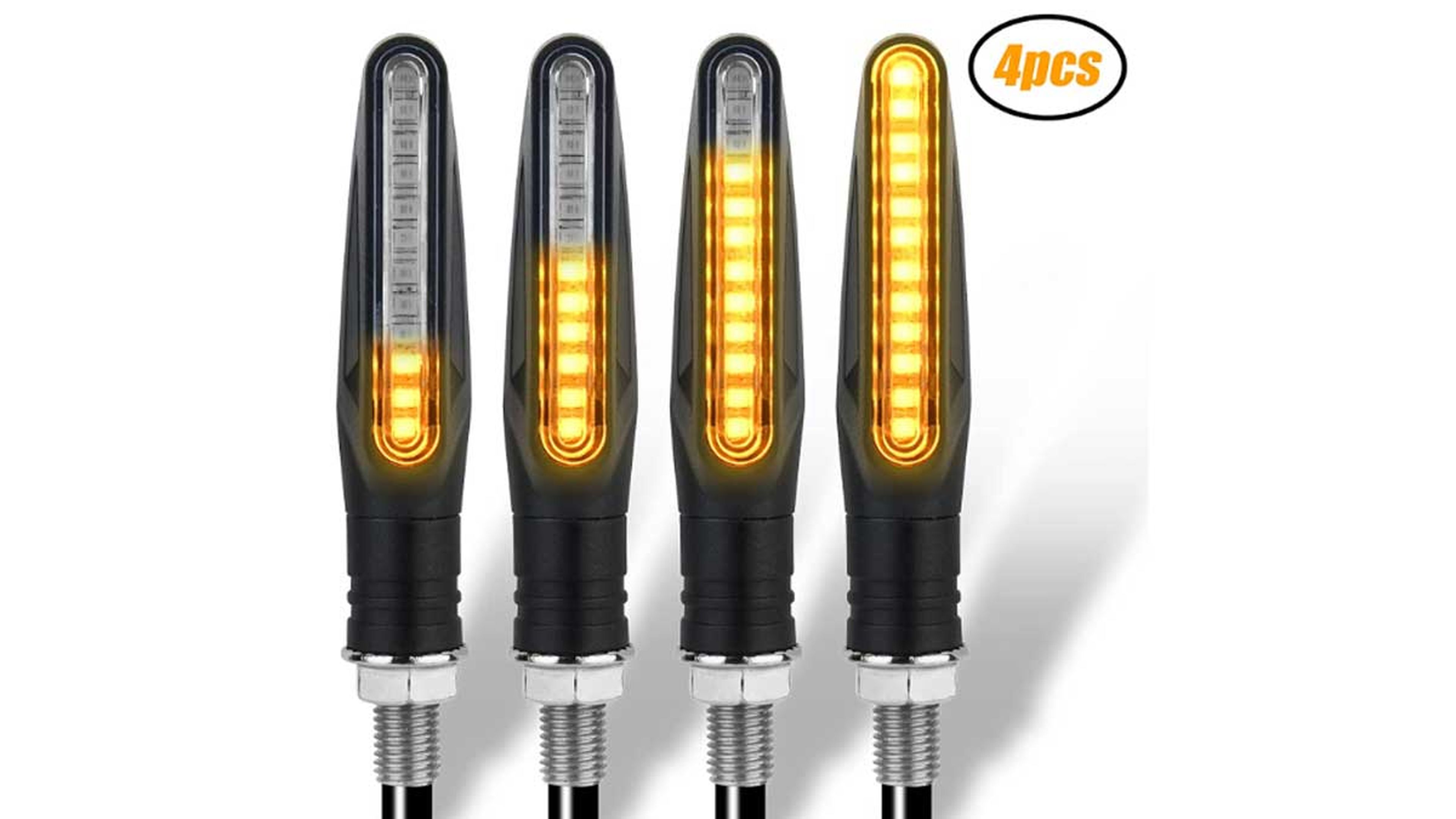 Estos intermitentes LED para moto son súper brillantes y con
