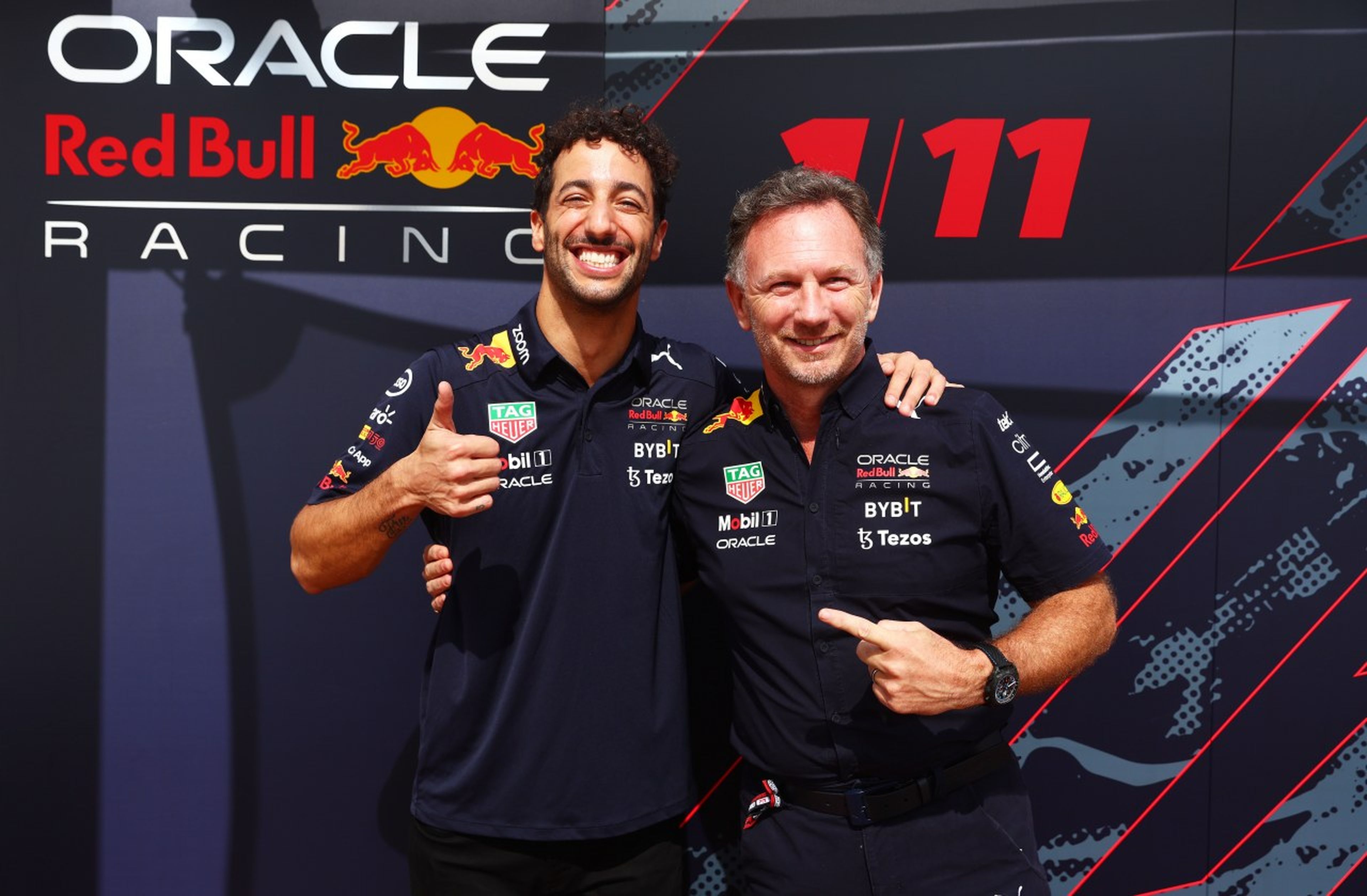 Ricciardo y Christian Horner