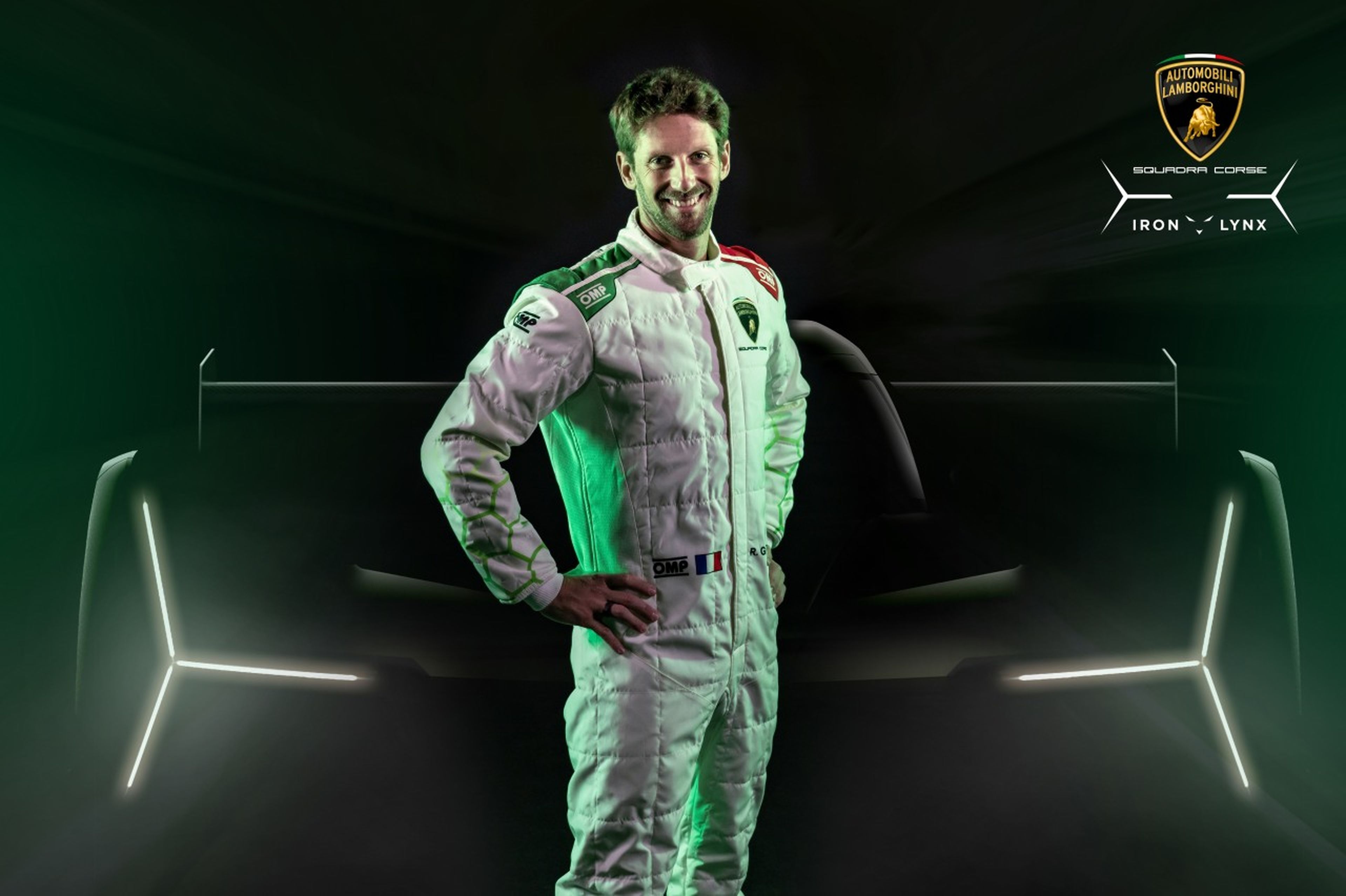 Romain Grosjean y Lamborghini