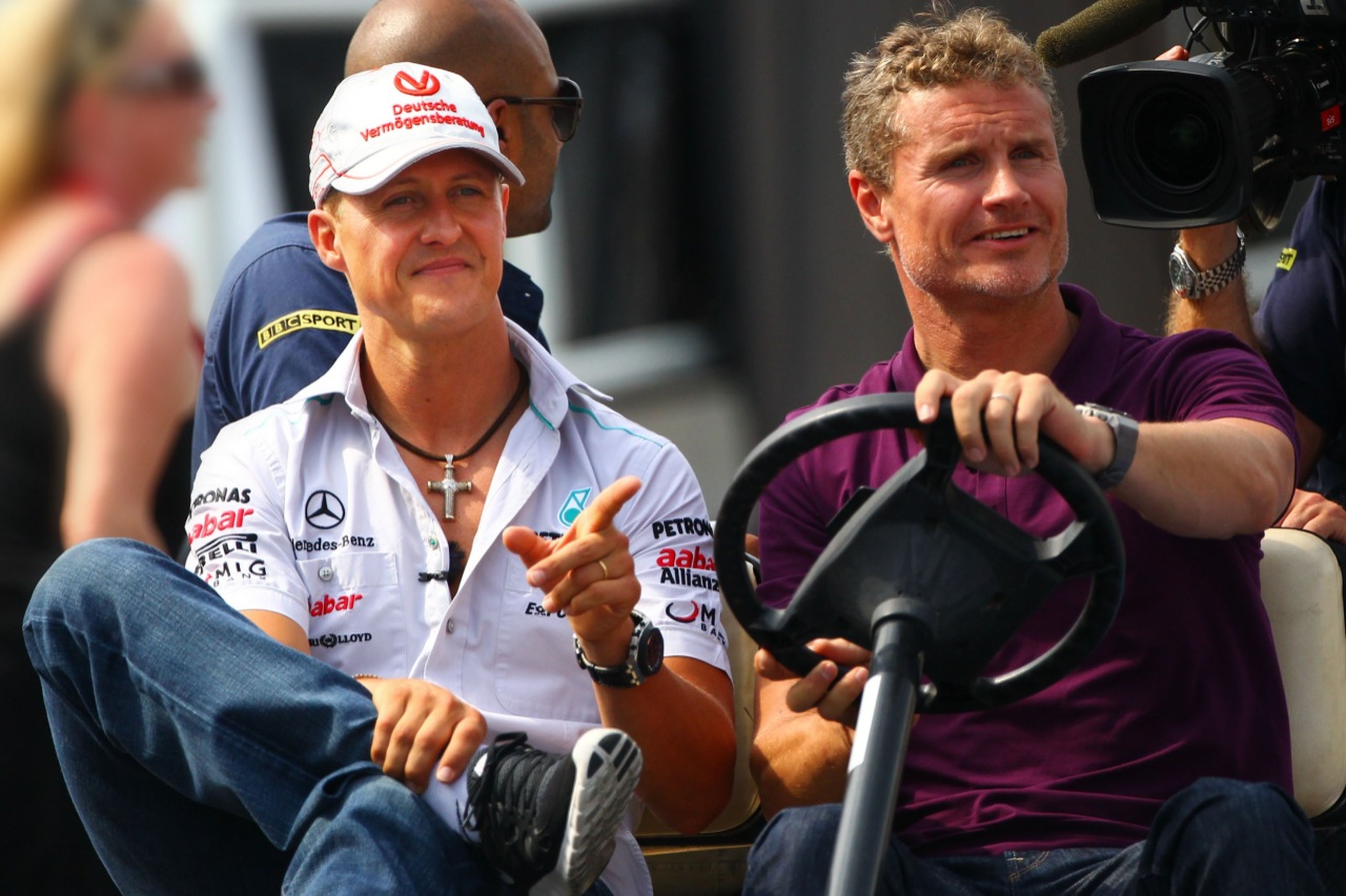 Coulthard y Schumacher