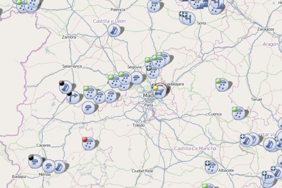 La DGT tiene una web para conocer las incidencias de las carreteras en