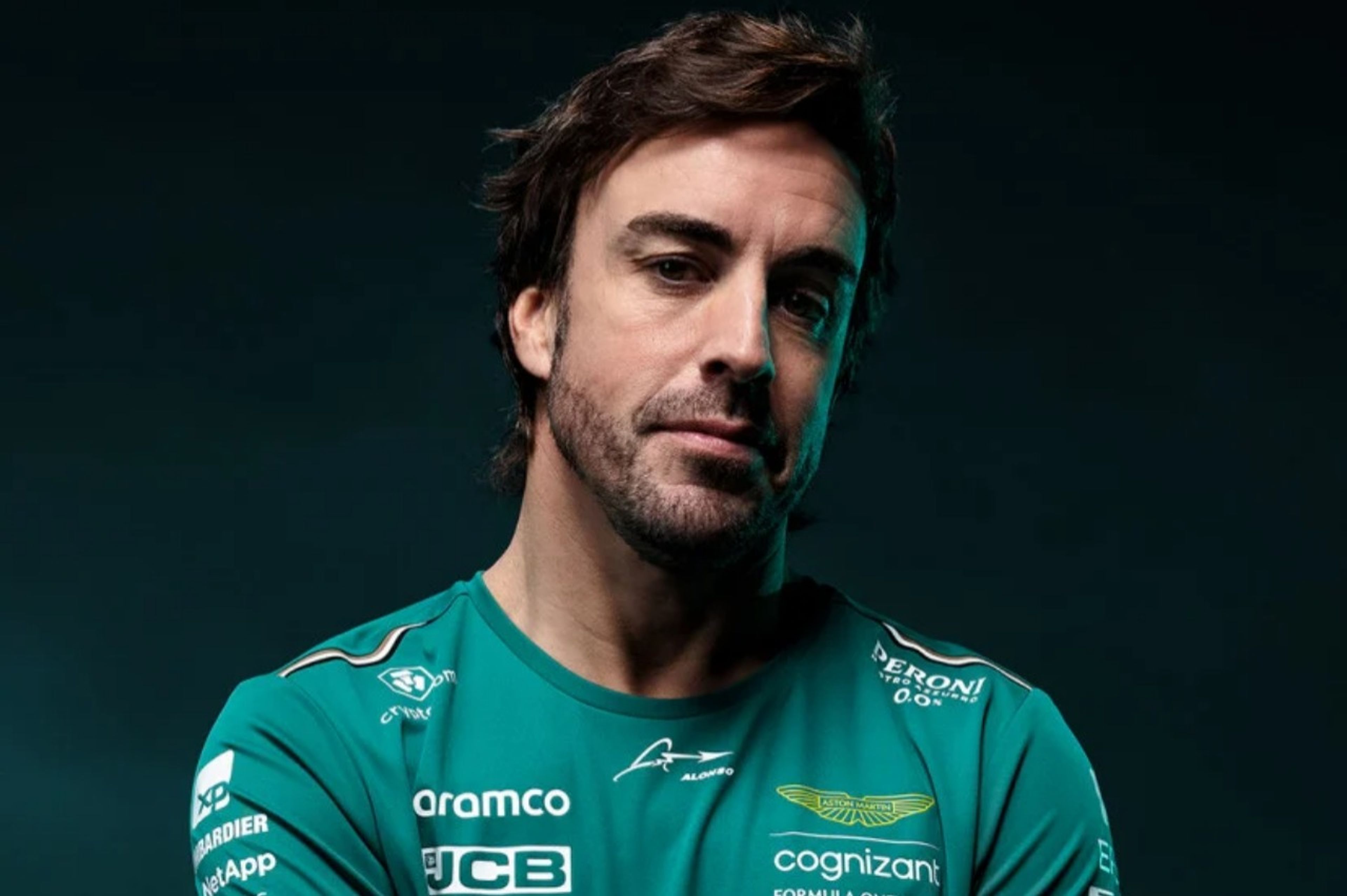 Camiseta oficial de piloto Aston Martin F1 Fernando Alonso 2023