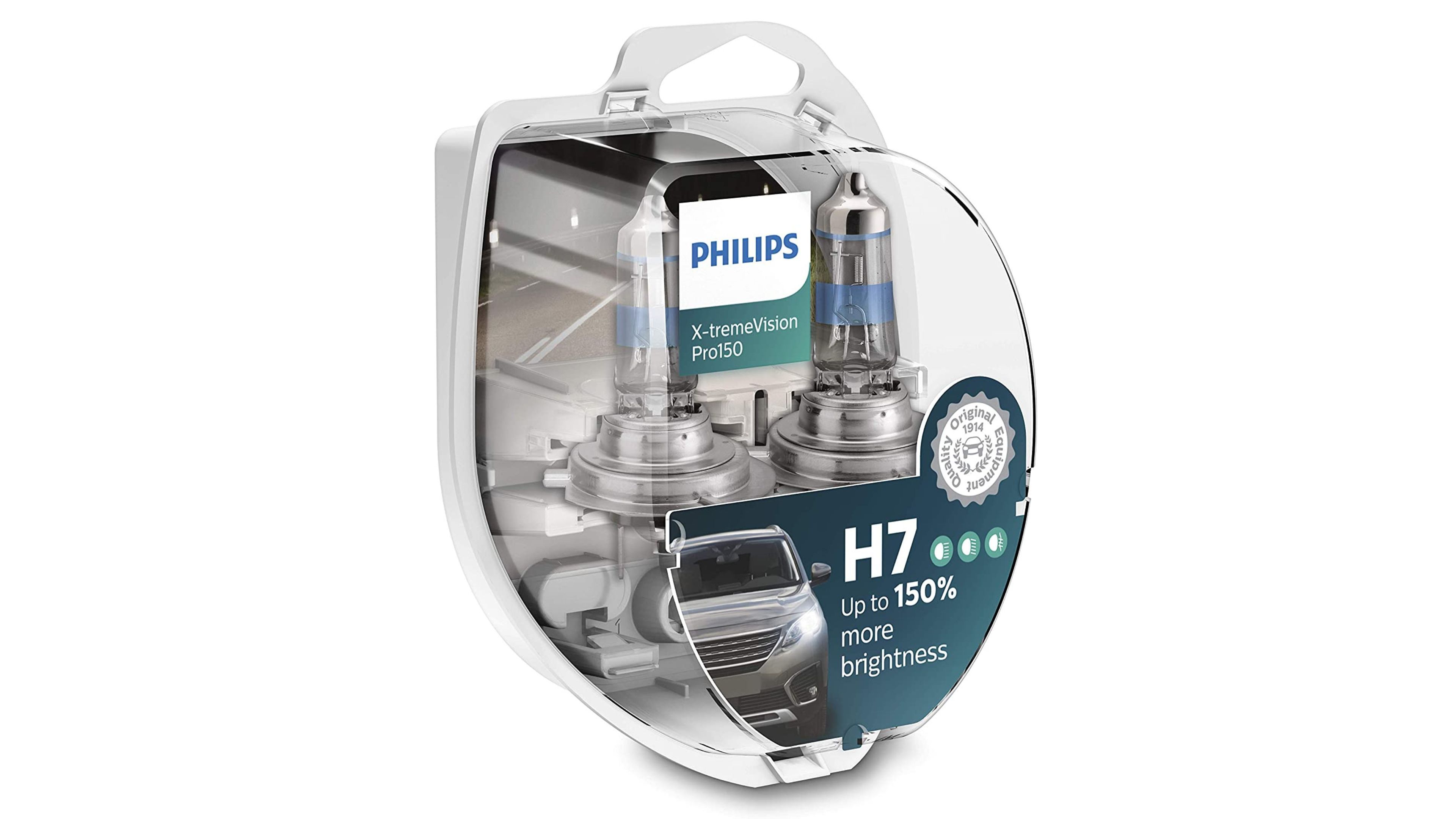 Bombilla de faro Philips, de mejora de visión, H7