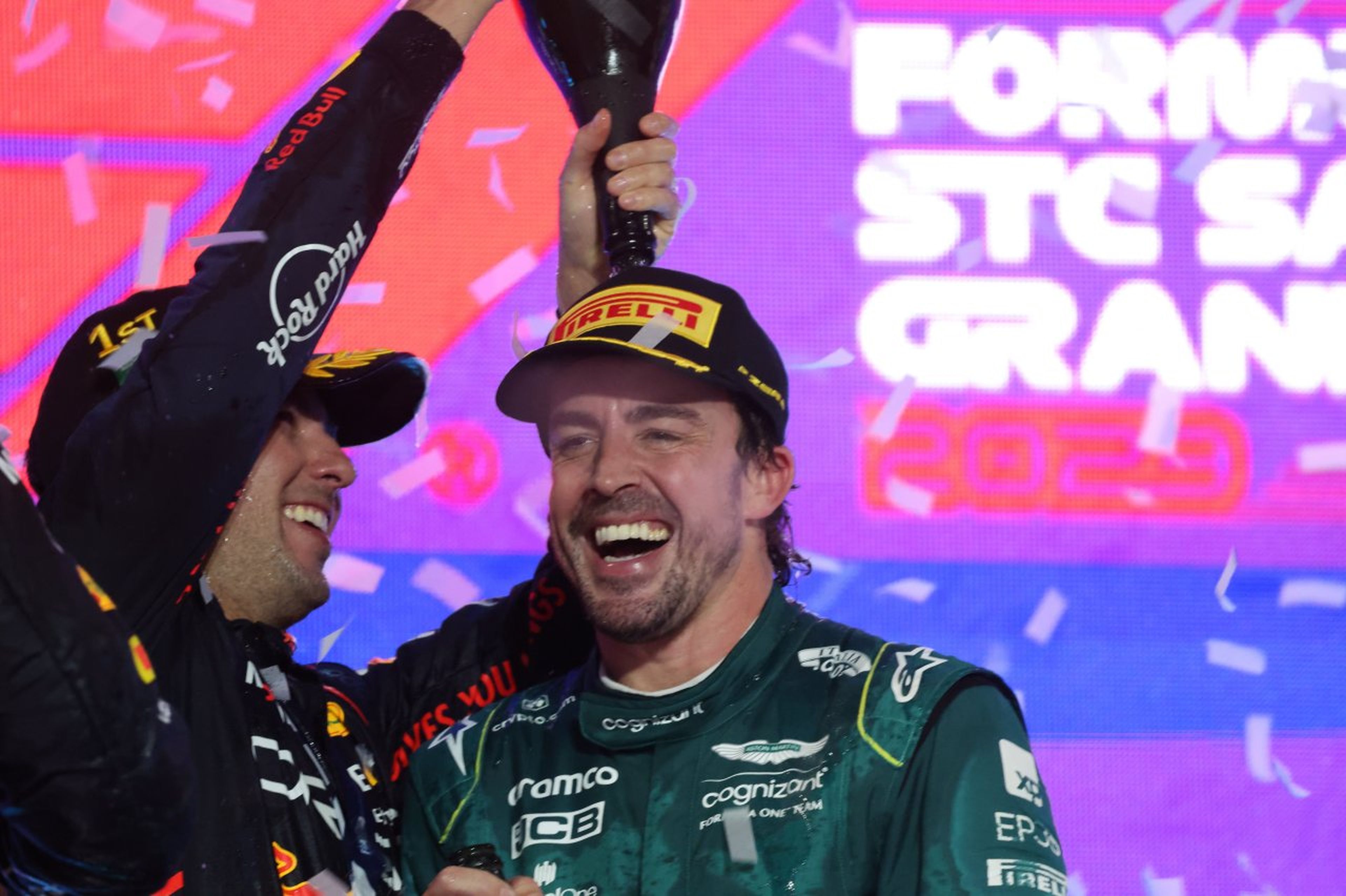 Alonso celebracion podio arabia saudi