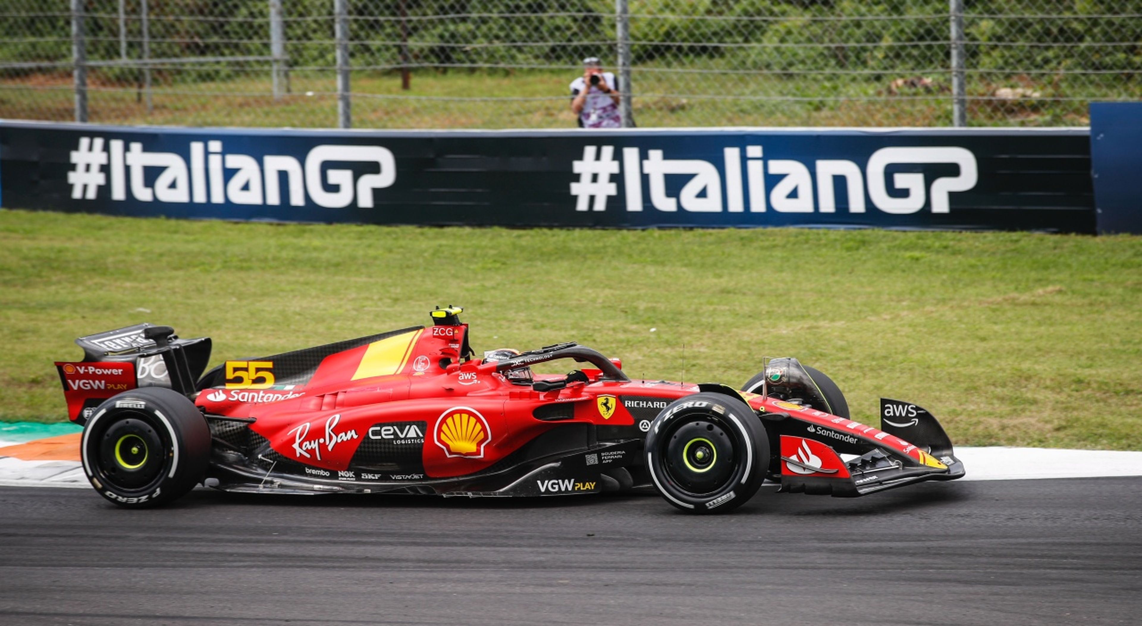 Carlos Sainz en el GP italia F1 2023