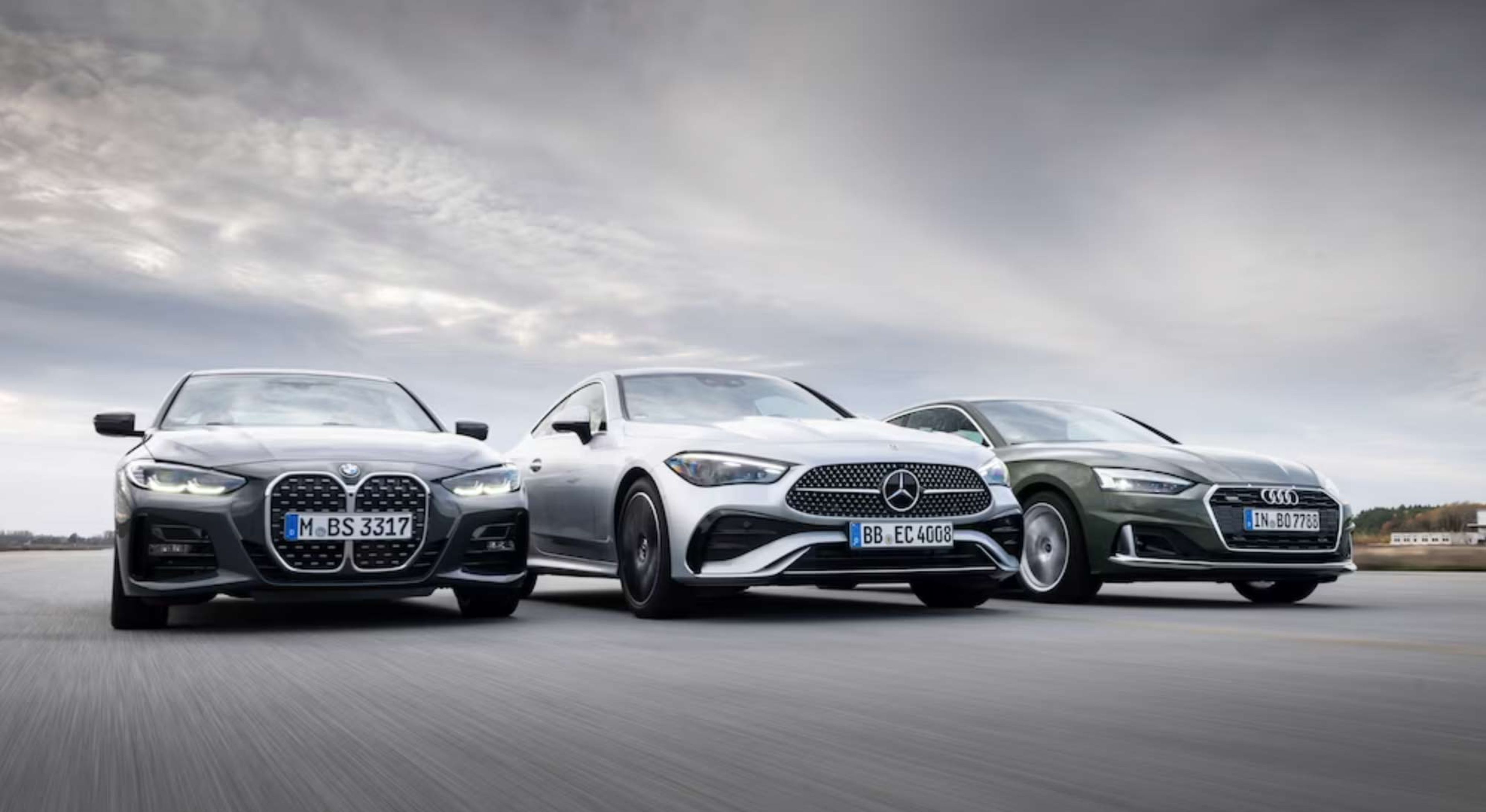 Comparativa: Audi A5 40 TDI quattro, BMW 420d Coupé, Mercedes CLE 220d Coupé morros