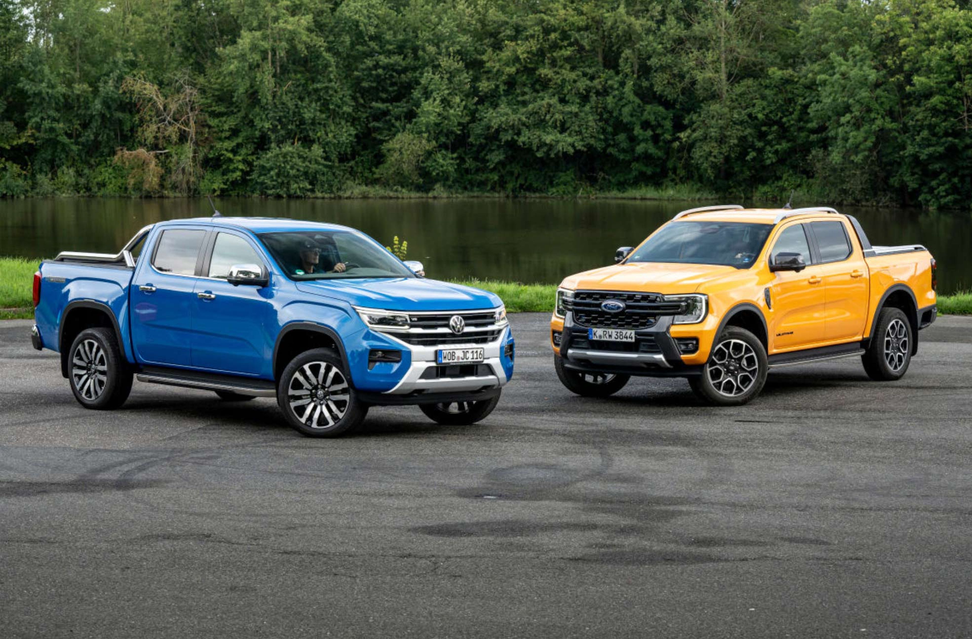 Comparativa: Ford Ranger vs Volkswagen Amarok laterales