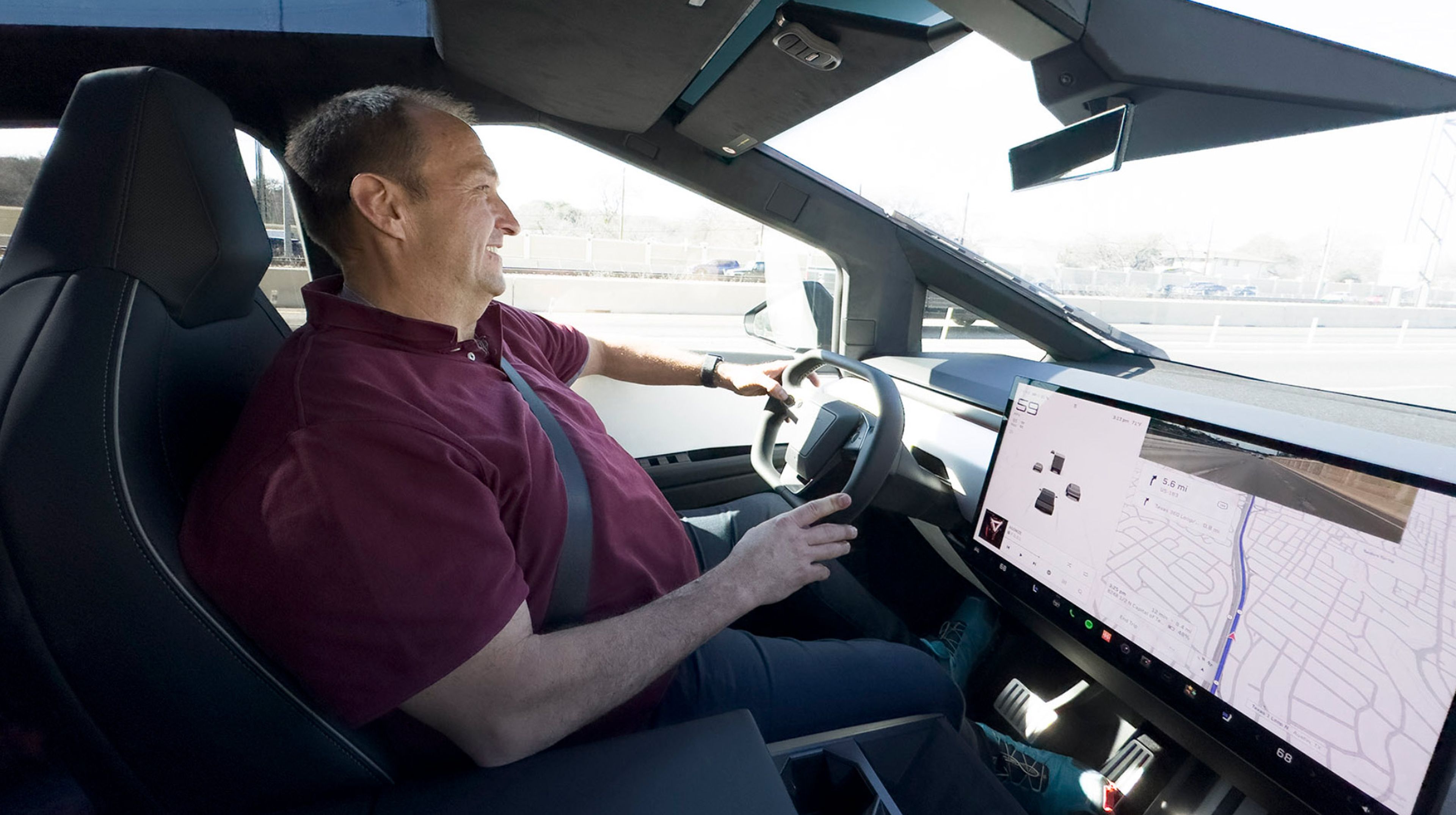 Prueba del Tesla Cybertruck cockpit