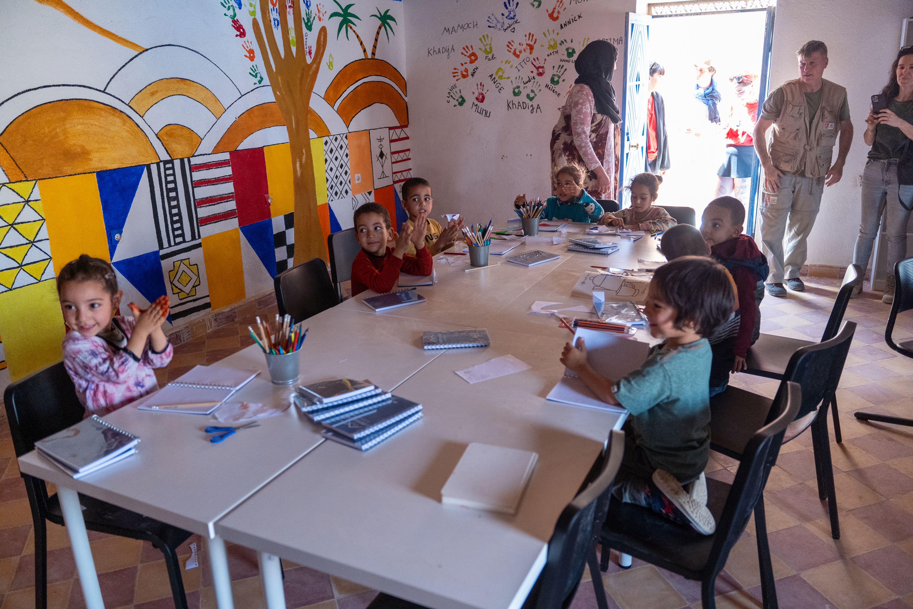 La biblioteca de Ouzina una vez terminada, que servirá para alfabetizar a los niños de la zona.
