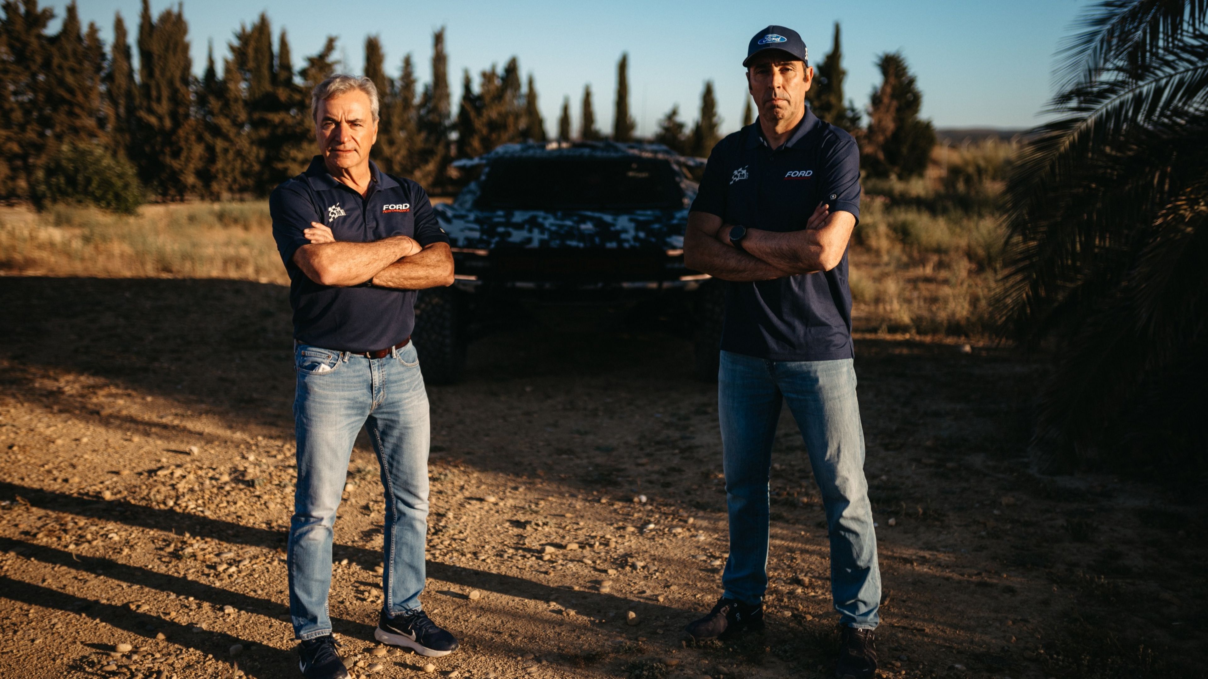Carlos Sainz y Nani Roma con Ford