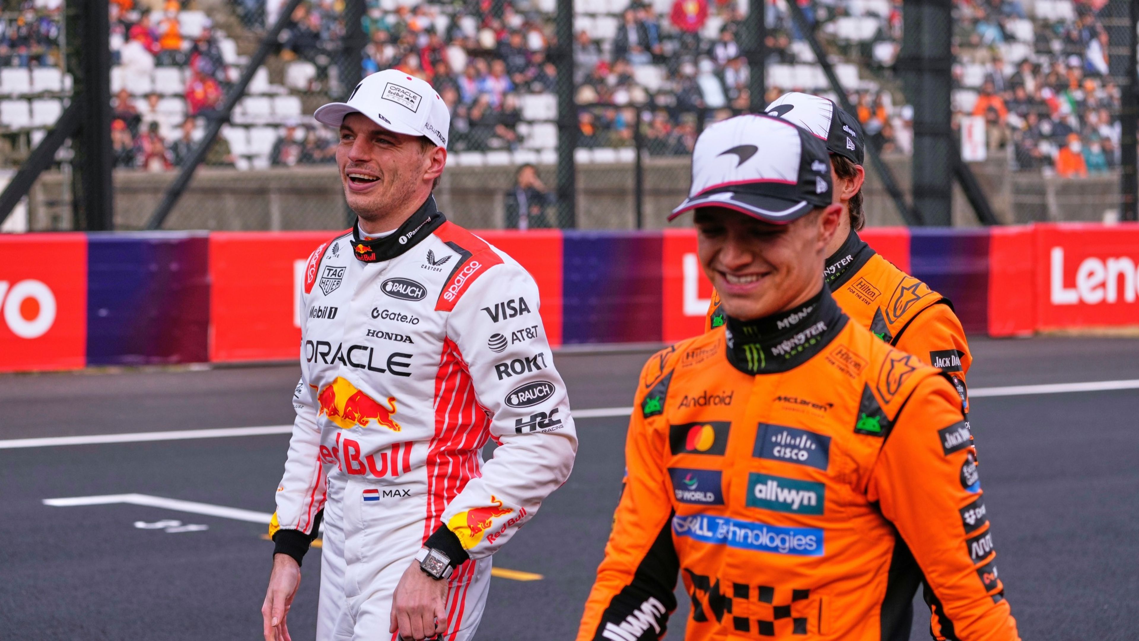 Norris y Verstappen en el GP Japón