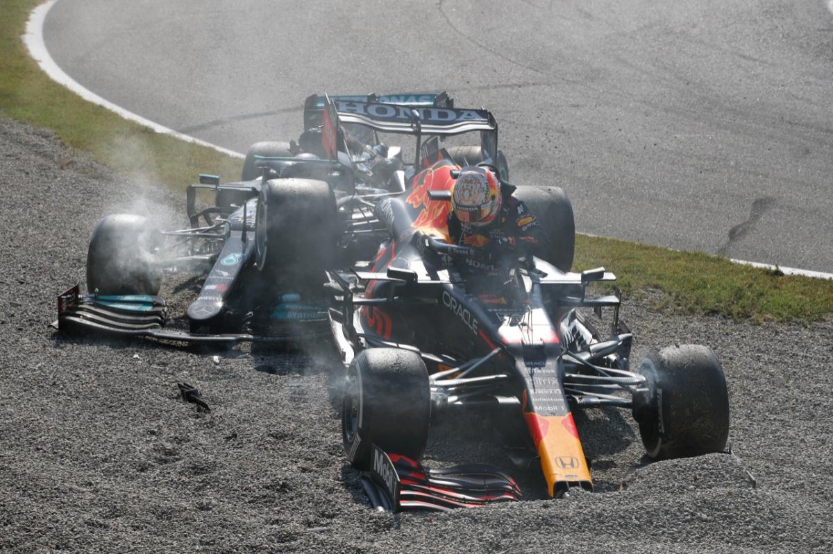 Escalofriante accidente de Verstappen y Hamilton en Monza que pudo