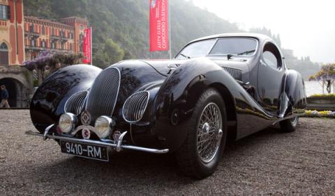 El Talbot Lago T150 C SS Teardrop Figoni & Falaschi de 1938 fue el ganador a ojos del jurado Fotos: Los modelos más exclusivos, presentes en Villa d'Este