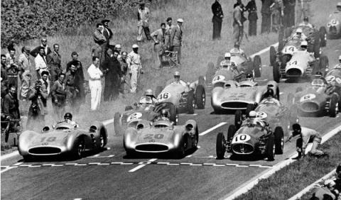 Salida del GP de Reims de 1954 Salida del GP de Reims de 1954
