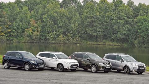 Comparativa X-Trail, Outlander, CX-5 y Forester Comparativa X-Trail, Outlander, CX-5 y Forester