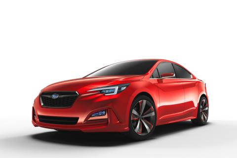 Subaru Impreza Sedan concept tres cuartos delanteros Subaru Impreza Sedan concept tres cuartos delanteros