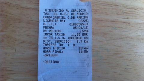 recibo de taxi recibo de taxi