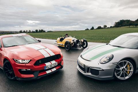 Porsche 911 R/Morgan Threewheeler/Shelby GT350 Porsche 911 R/Morgan Threewheeler/Shelby GT350