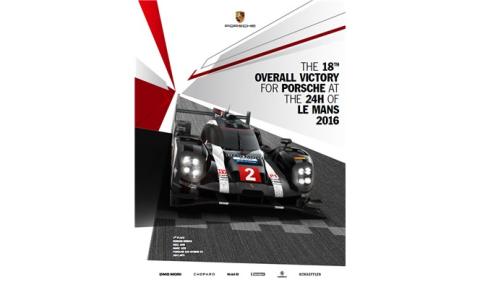 Cartel histórico de Porsche en Le Mans Cartel histórico de Porsche en Le Mans