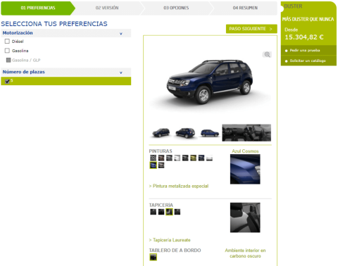 Configurador Dacia Configurador Dacia