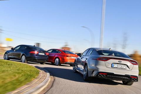 Kia Stinger vs Audi S5 Sportback y Jaguar XE S Kia Stinger vs Audi S5 Sportback y Jaguar XE S
