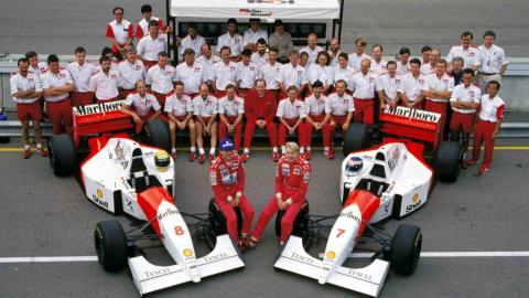 Mika Hakkinen y Ayrton Senna Mika Hakkinen y Ayrton Senna
