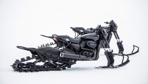 Harley-Davidson convertidas en motos de nieve Harley-Davidson convertidas en motos de nieve