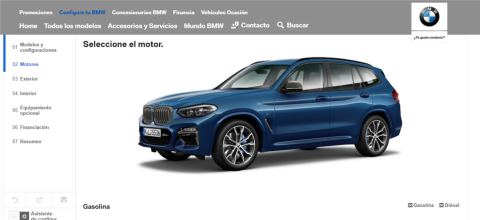 Configurador del BMW X3 (II) Configurador del BMW X3 (II)