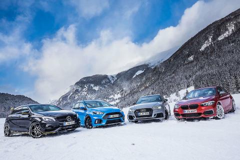 Audi RS 3, BMW M140i, Ford Focus RS y Mercedes-AMG A 45