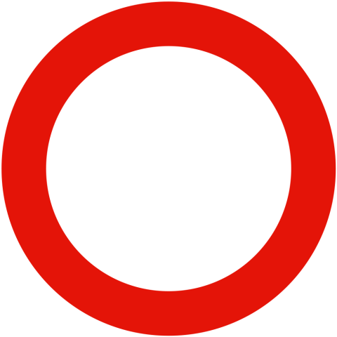 Señal de tráfico: circulación prohibida Señal de tráfico: circulación prohibida