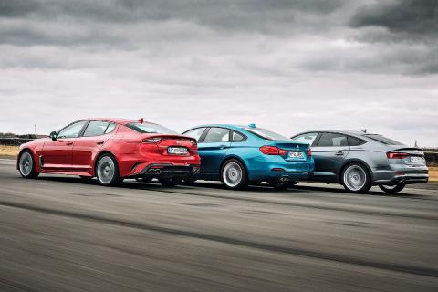 Kia Stinger vs BMW Serie 4 Gran Coupé y Audi A5 Sportback