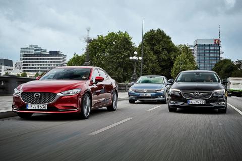 Mazda6 vs Opel Insignia y Volkswagen Passat