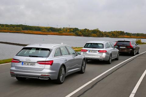 Comparativa del nuevo Audi A6 Avant vs Volvo V90 y Mercedes Clase E Estate