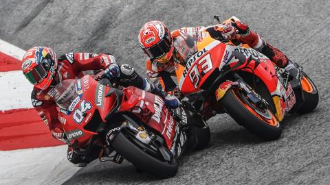 Dovizioso Marquez adelantamiento austria red bull ring ducati honda