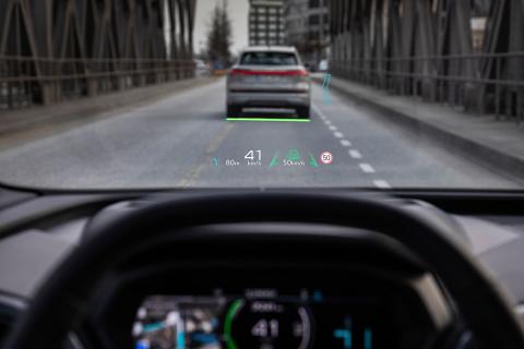 Prueba Audi Q4 e-tron head up display