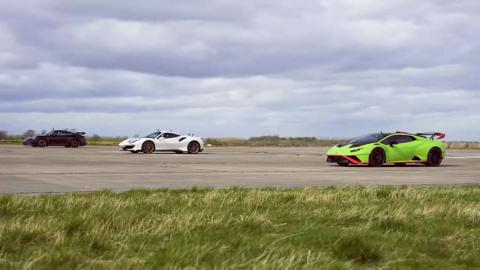 Video: Ferrari 488 Pista vs Lamborghini Huracán STO vs Porsche 992 GT3