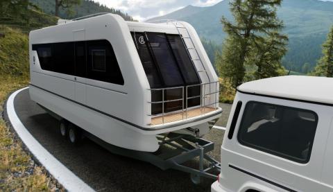 Caracat, this is the amphibious caravan that circulates the same by road as by sea