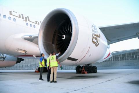 Ground test with good results of a GE90 engine with 100% SAF fuel